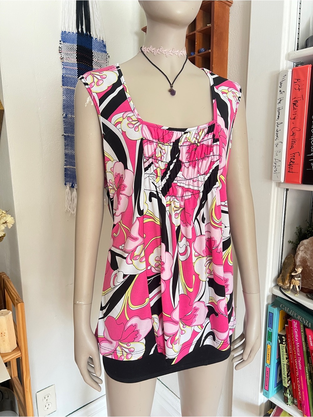 Y2K Patterned Blouse - Picture 3 of 7
